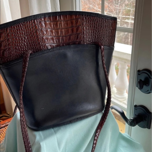 Brighton Black & Brown Leather shoulder bag - Picture 4 of 8